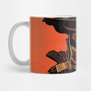 Japanese Woodblock Samurai Warrior Mug